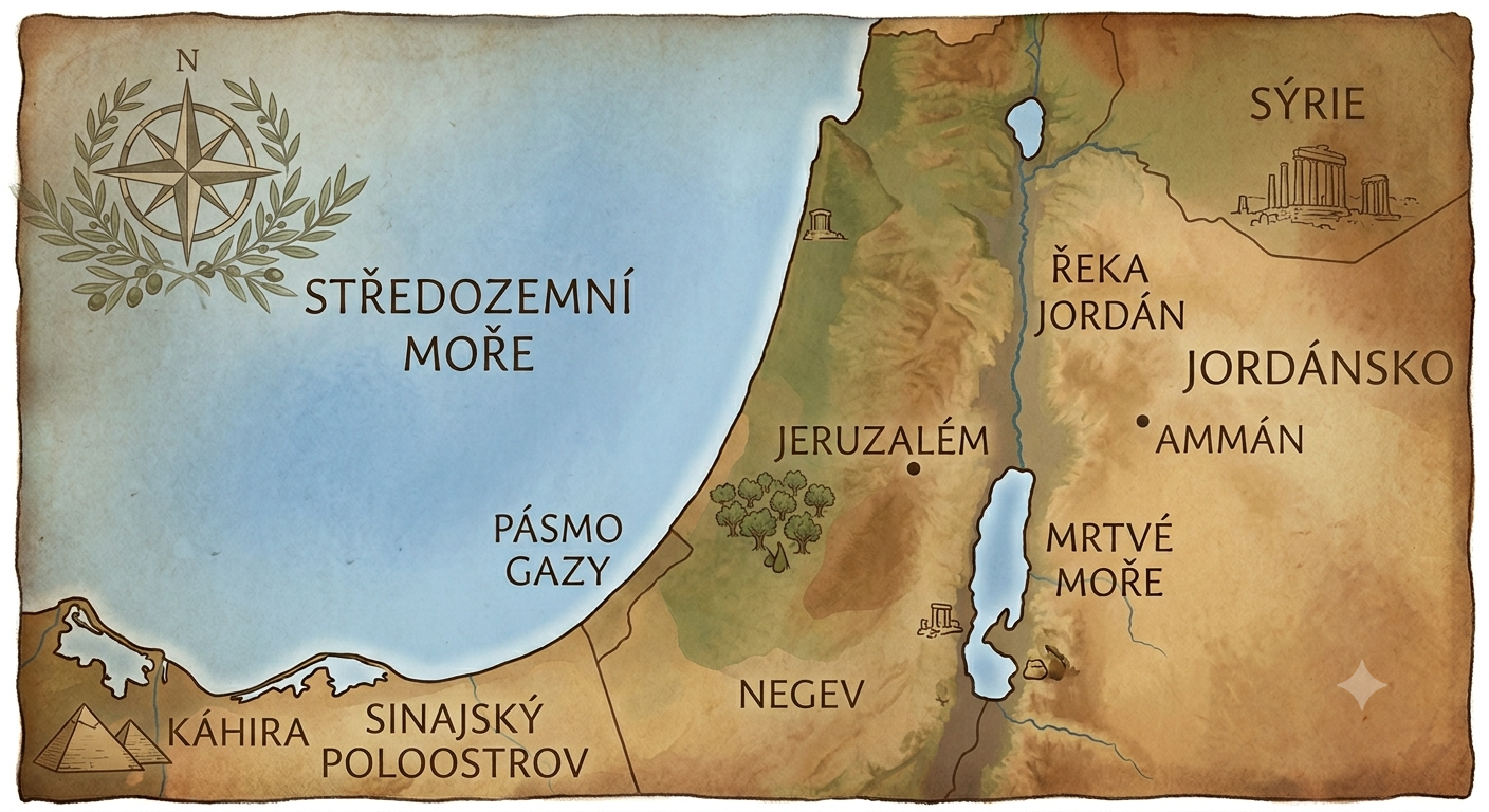mapa izraele